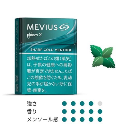 【MEVIUS Sharp Cold Menthol 濃薄荷】  日本七星 Ploom X 專用加熱菸彈｜整條 10 包
